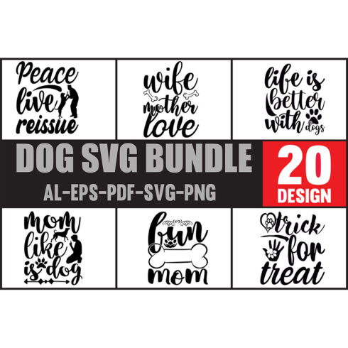 Dog SVG Design Bundle main cover