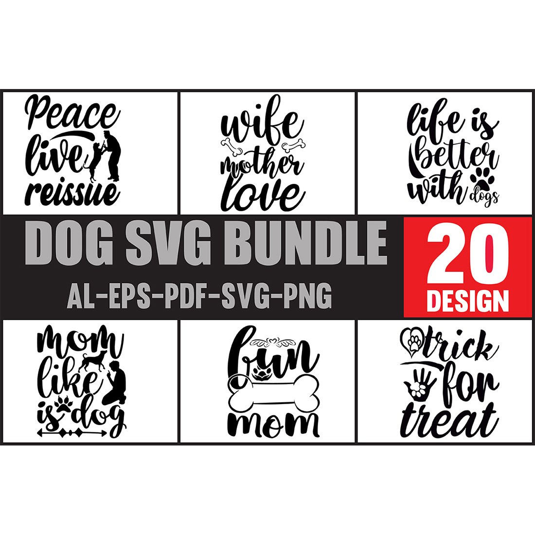 Dog SVG Design Bundle main cover