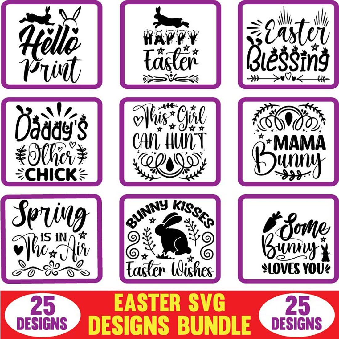 Easter SVG Designs Bundle main cover