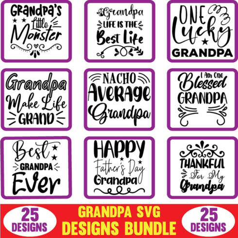 Grandpa SVG Designs Bundle main cover