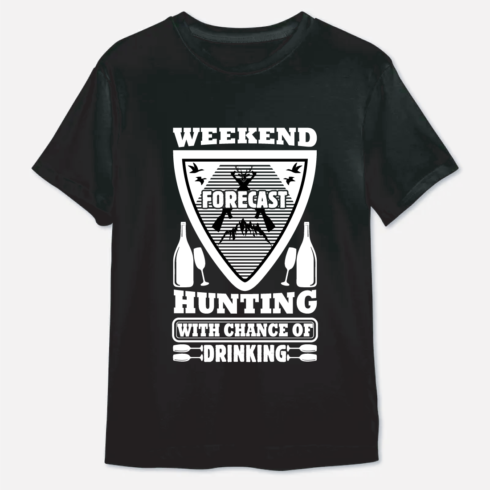 I am a Hunting T-shirt Design cover image.