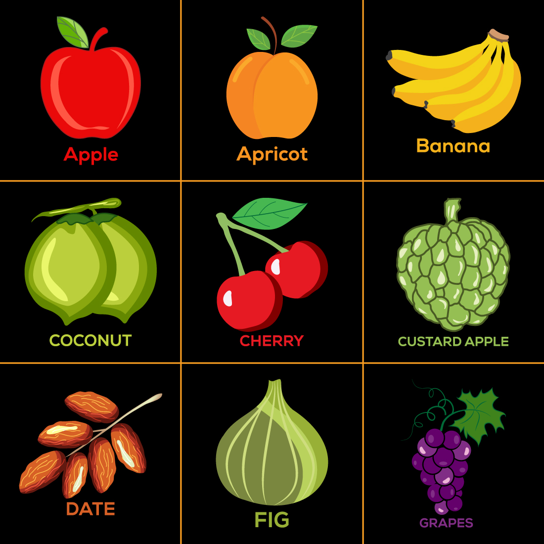 Set Of Fruits main image.