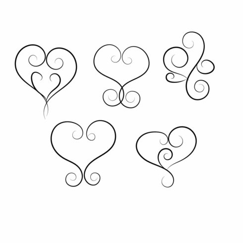 Valentine Love Ornament Design SVG Bundle preview.