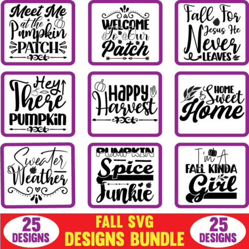 Fall SVG Designs Bundle main cover