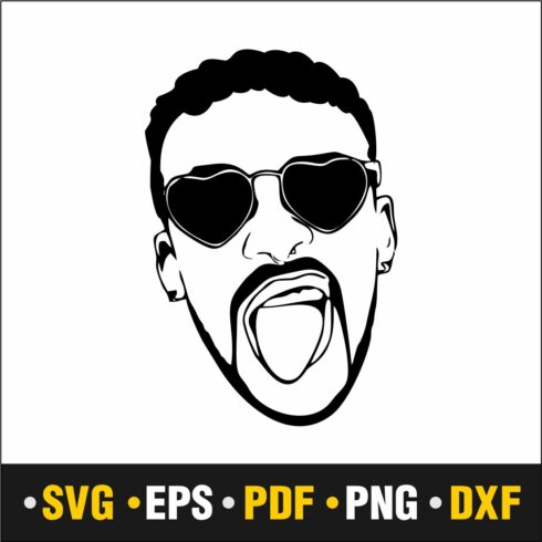 Bad Bunny SVG, PDF, PNG, DXF, EPS main cover.