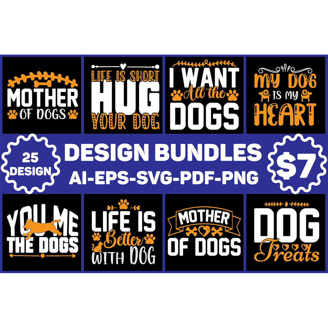 Dog SVG Design Bundle main cover