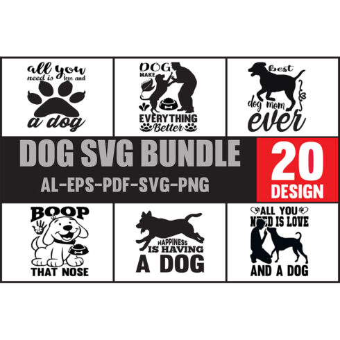 Dog SVG Design Bundle main cover