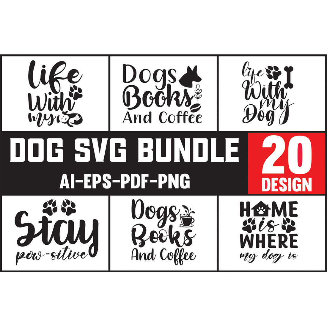 Dog SVG Design Bundle main cover