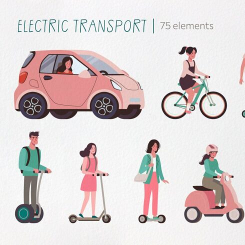 People riding eco electric transport main cover.