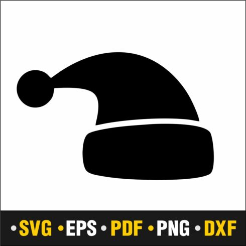 Santa Claus Hat SVG, PDF, PNG, DXF, EPS main cover.