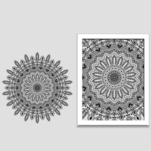 Indian Floral Paisley Medallion Banners. Ethnic Mandala Ornament.