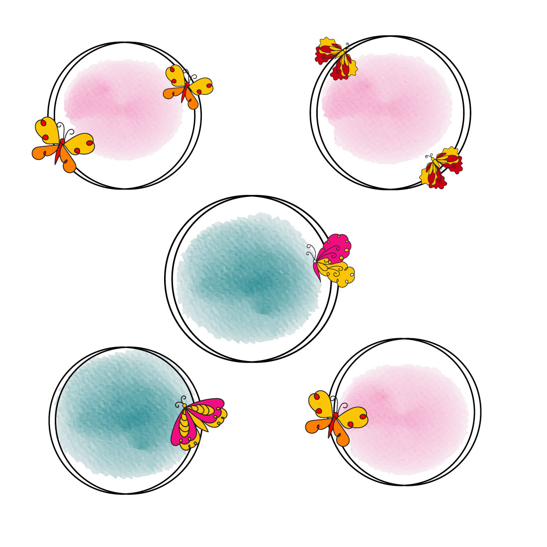 Watercolor Round Floral main cover.