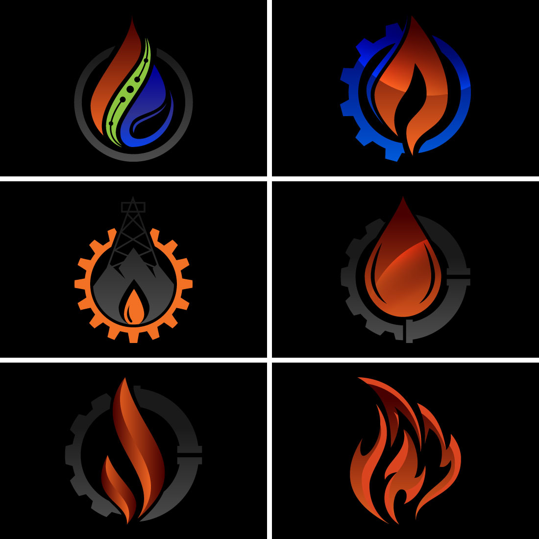 Fire Flame Logo Vector Design Graphic by Redgraphic · Creative Fabrica