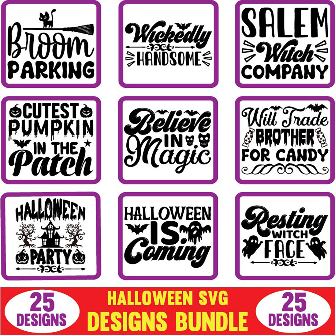 Halloween SVG Designs Bundle main cover