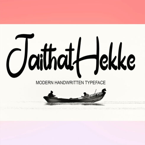 Jaithat Hekke Handwritten Font main cover.