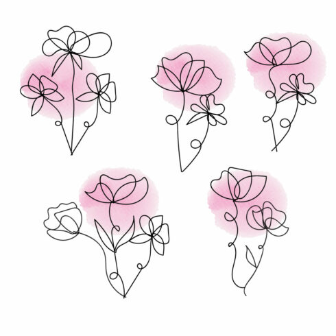 Rose Clipart Outline main cover.