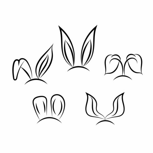 Bunny Easter Ears Svg Bundle main cover.