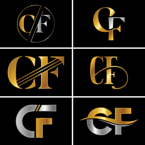 C-F Initial Letter Logo Design main image.