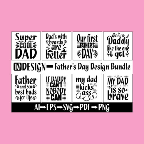 Fathers Day Design Bundle main cover