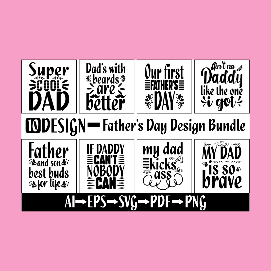 Fathers Day Design Bundle main cover