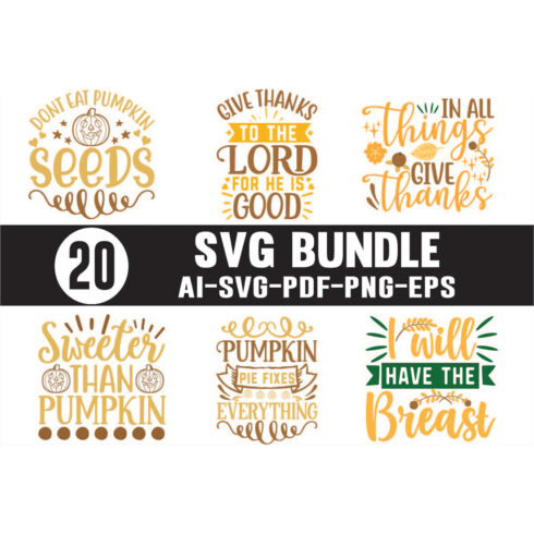 Thanksgiving SVG Design Bundle main cover