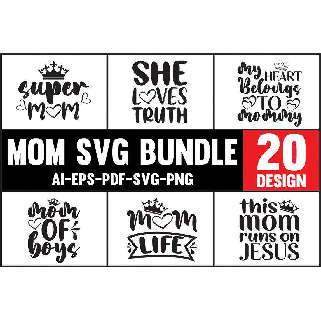 Mom SVG Design Bundle main cover