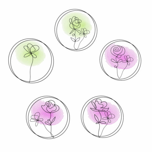 Watercolor Rose Clipart main cover.