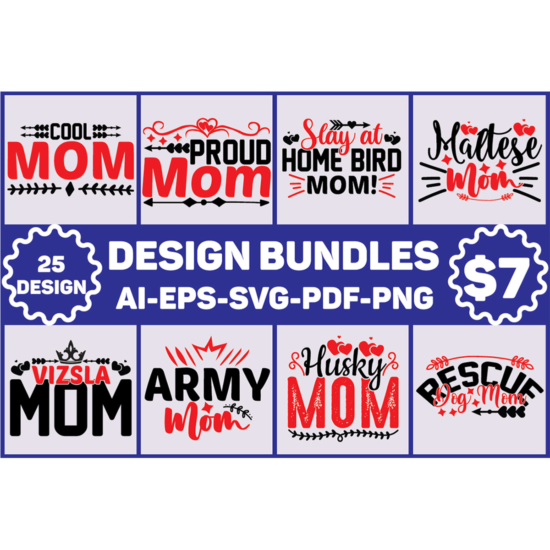 Mom SVG Design Bundle main cover