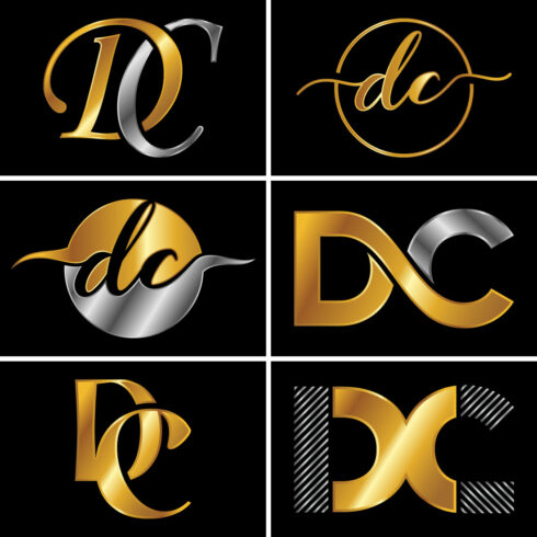 Letter D-C Logo Design Vector Template main image.