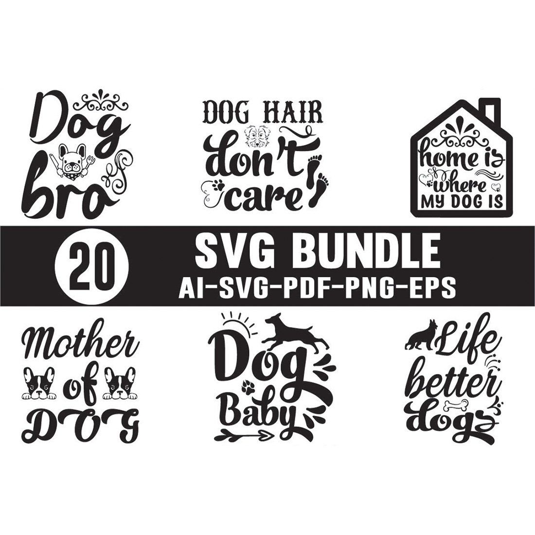 The svg bundle includes a dog house.