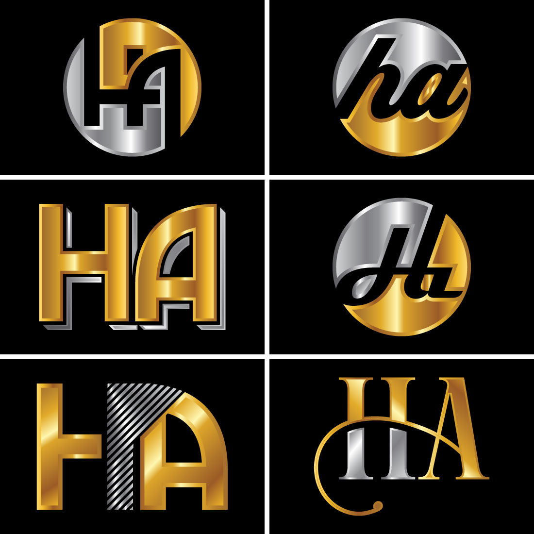 H A, HA Initial Letter Logo design vector template, Graphic