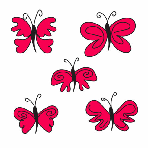 Butterfly Line Art SVG Bundle main cover