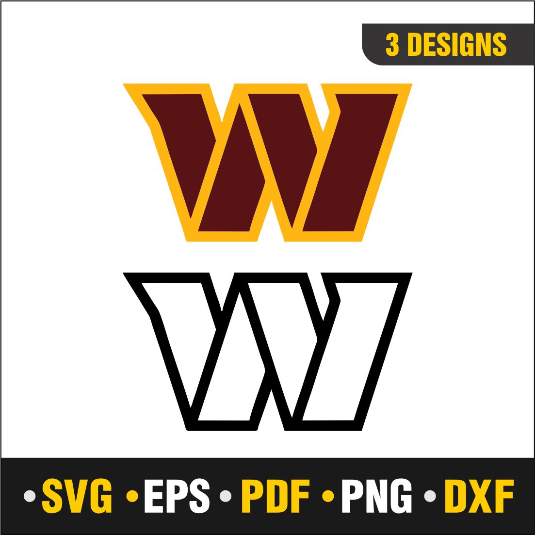 Washington Commanders SVG, PDF, PNG, DXF, EPS – Only $2