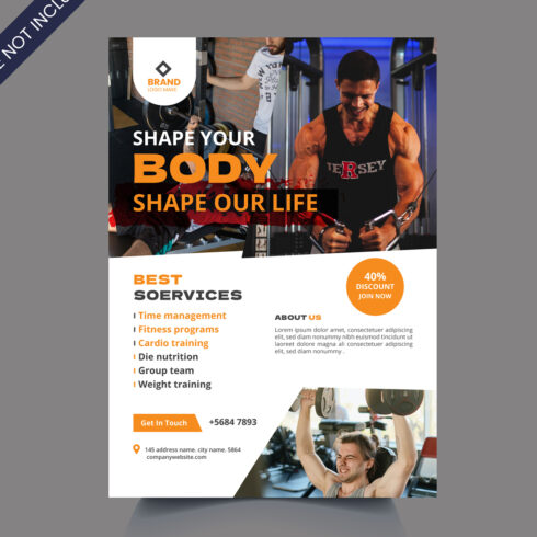 CrossFit Flyer Gym Design main cover.
