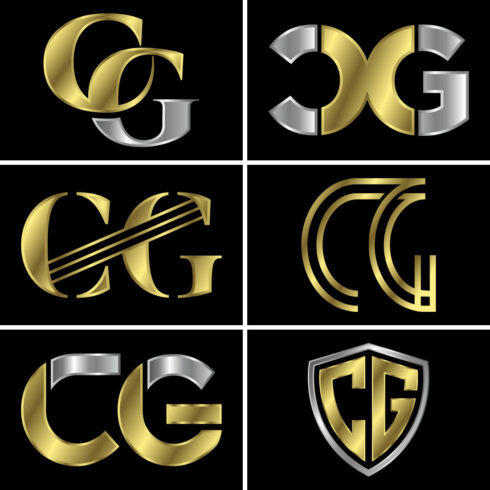 C-G Initial Letter Logo Design main image.