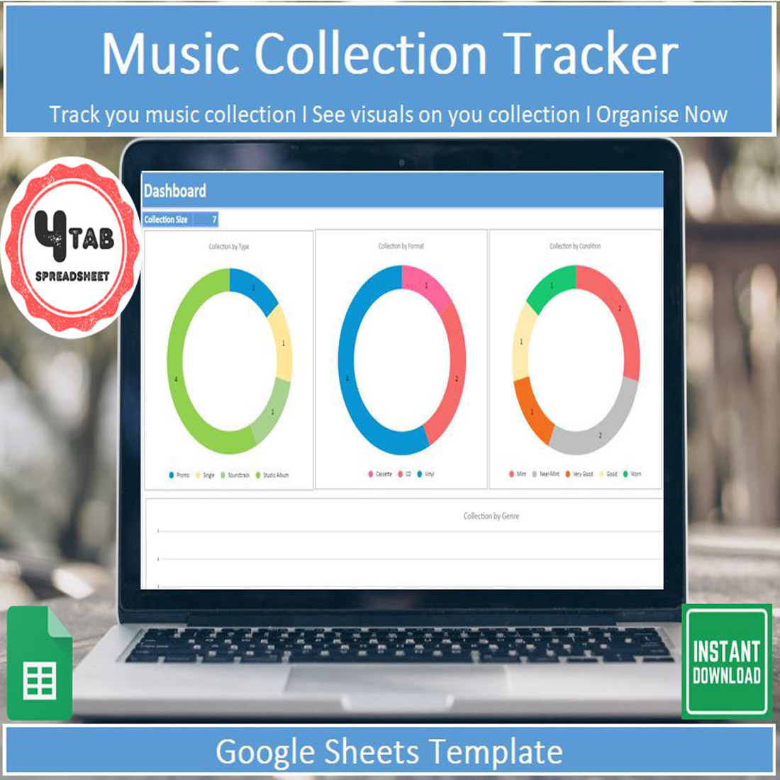 Music Collection Tracker Template cover image.