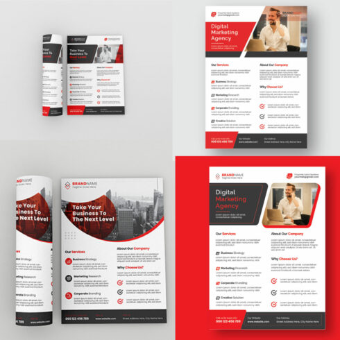Amazing corporate business flyer images set