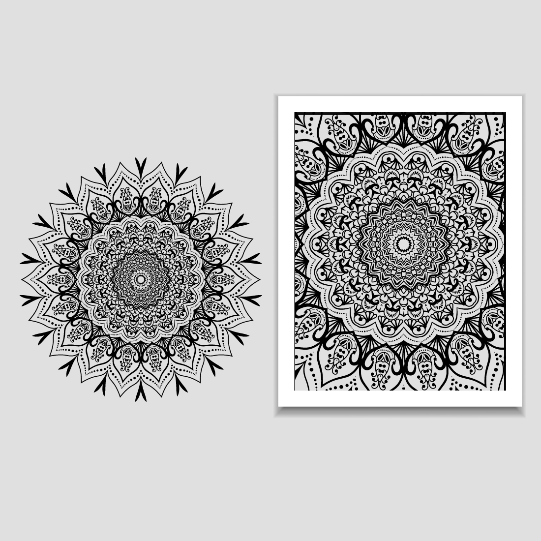 Mandala With Flat Art Vector Flyer Poster Banner Creative.