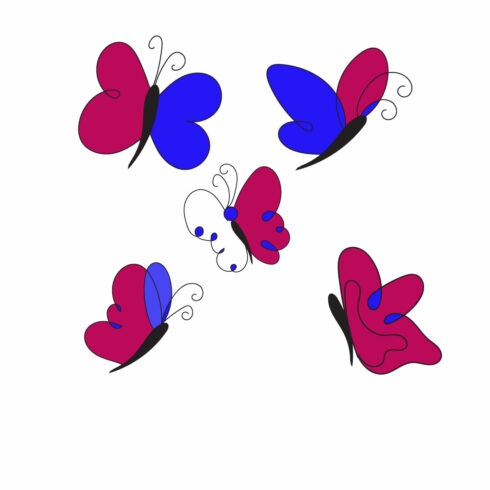 Painted Butterfly Clipart main cover.