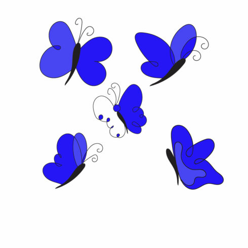 Spring Butterfly Clipart main cover.