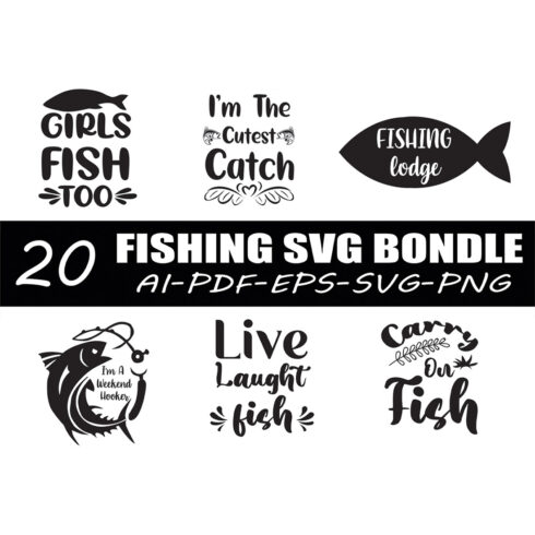 Fishing SVG Designs Bundle main cover