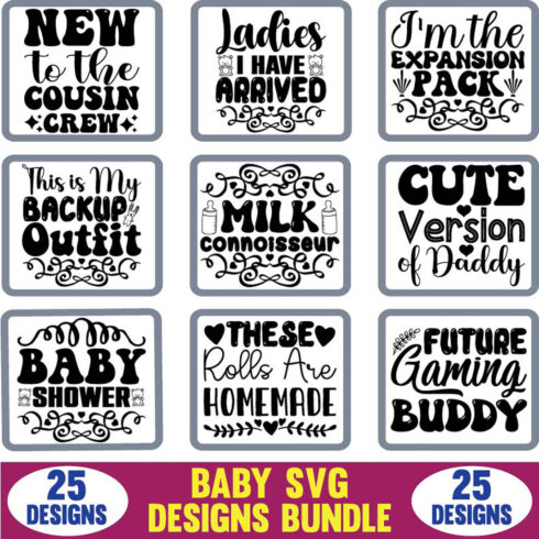 Baby SVG Designs Bundle main cover.