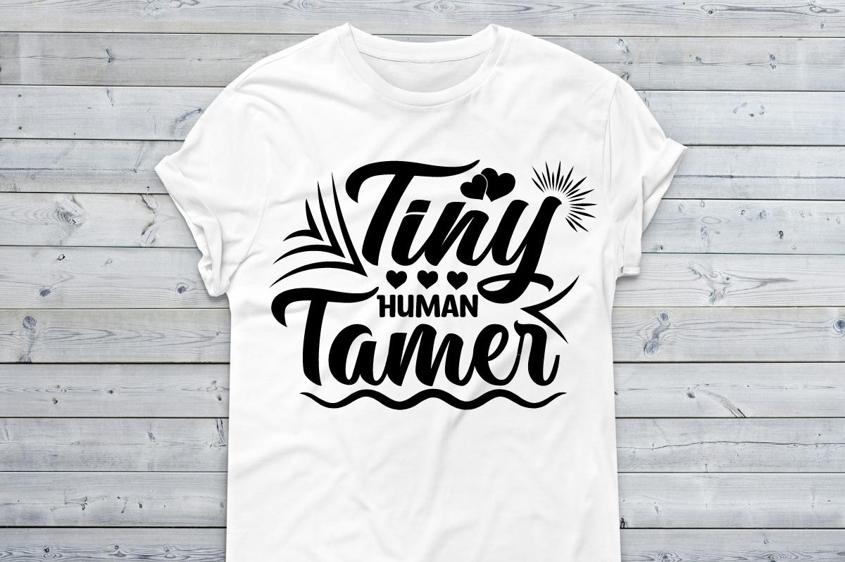Classic white t-shirt with bold black lettering.