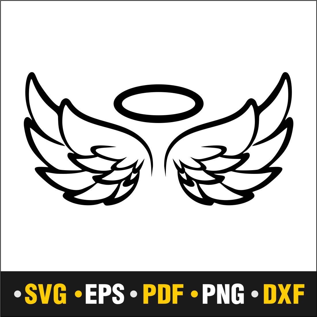 simple angel wing template
