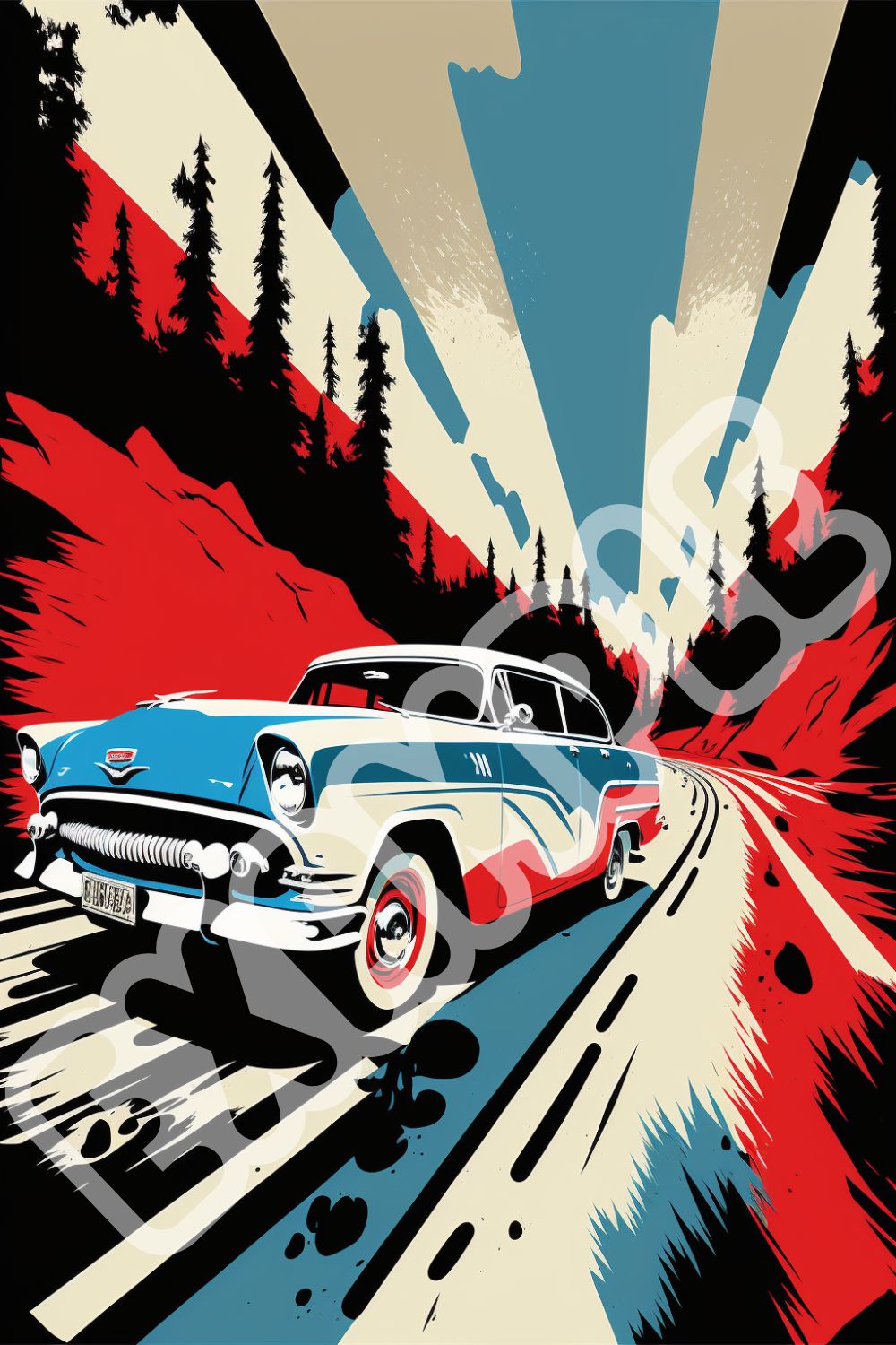 10 Vintage Cars Posters for Room/Office cover image.