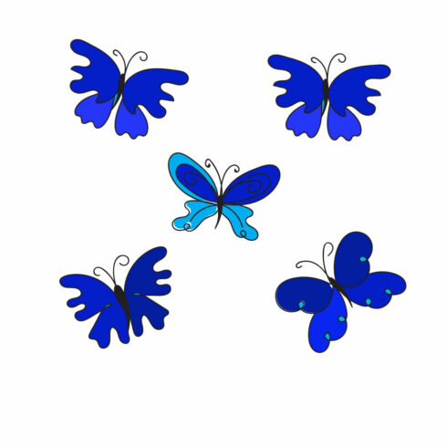 Watercolor Butterfly Clipart main cover.