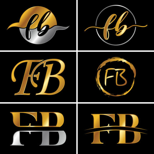 Initial Letter F B Logo Design Vector Template main cover.