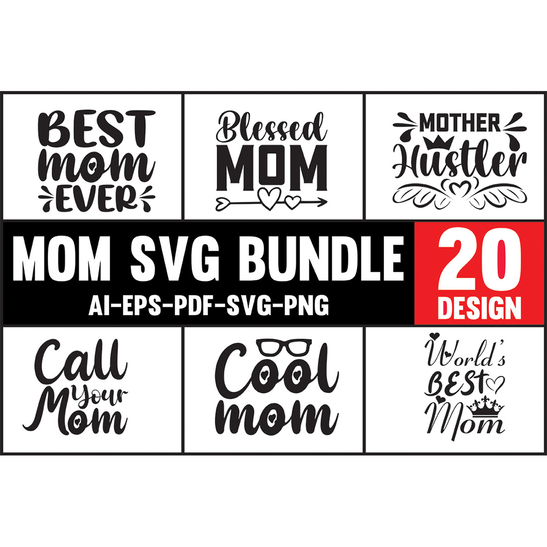 Mom SVG Design Bundle main cover