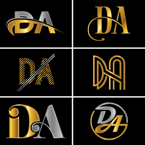 Letter D-A Logo Design Vector Template main image.