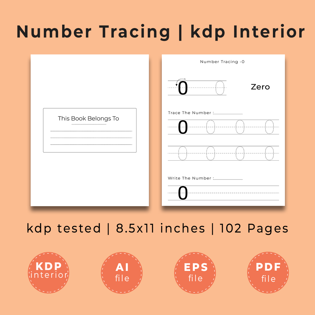 Number Tracing | Kdp Interior main cover.